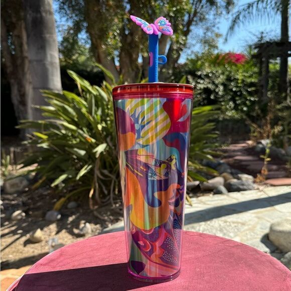 STARBUCKS 2024 SUMMER COLLECTIBLE BUTTERFLY SILICONE STRAW TOPPER PSYCHE… - Picture 1 of 9